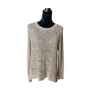Sioni Studio beige knit sweater top